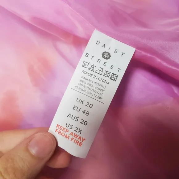 Never worn. Asos daisy street rainbow fur coat 2x - Picture 7 of 7